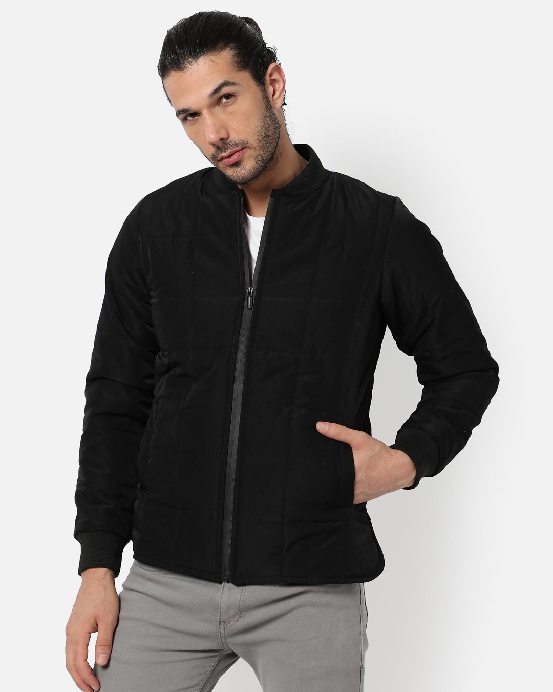 Buy Men's Black Jacket Online at Bewakoof