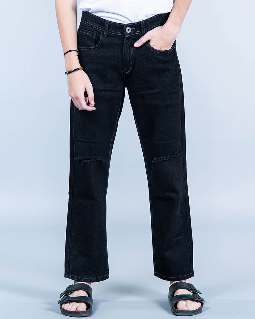 Buy Men's Black Jeans Online at Bewakoof