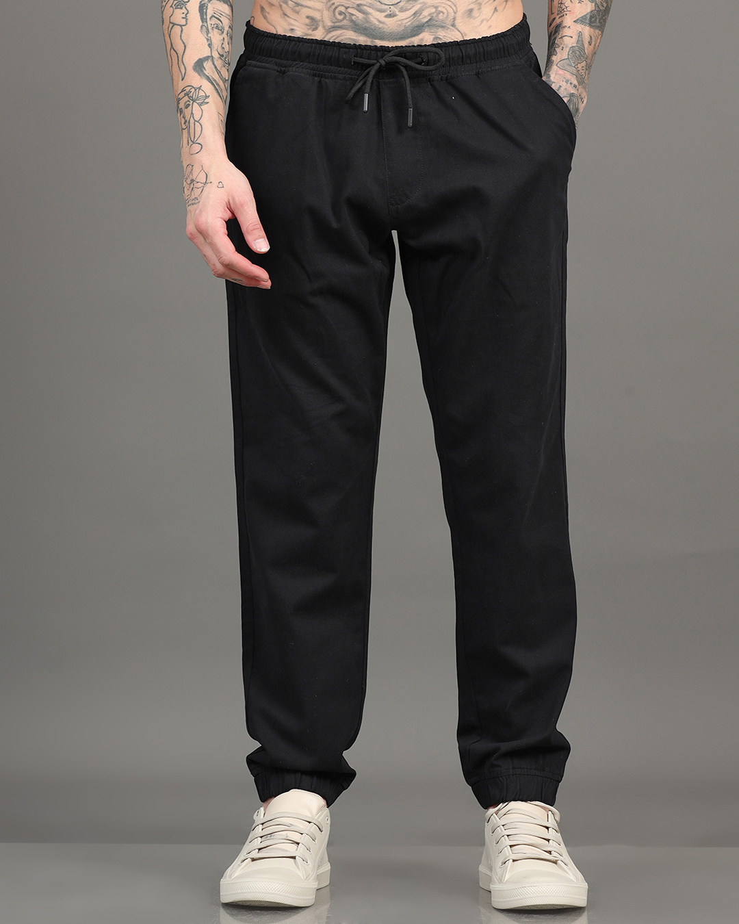 Shop Men's Black Jogger Pants-Back