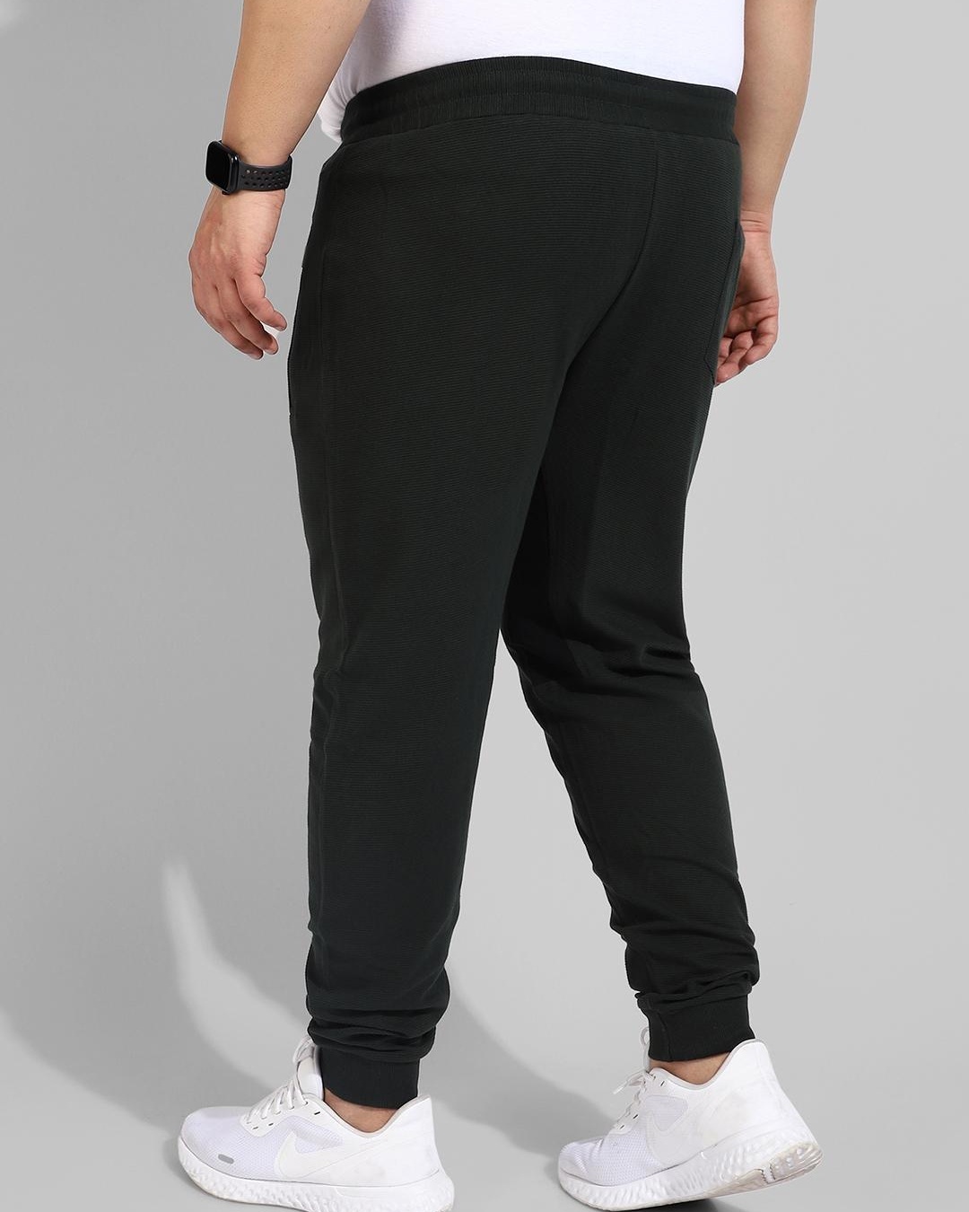 Shop Men's Black Joggers-Back