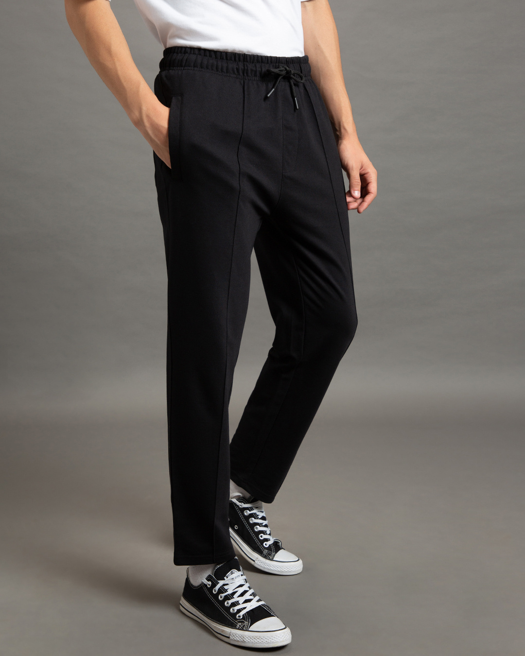 Shop Men's Black Jogger Pants-Back