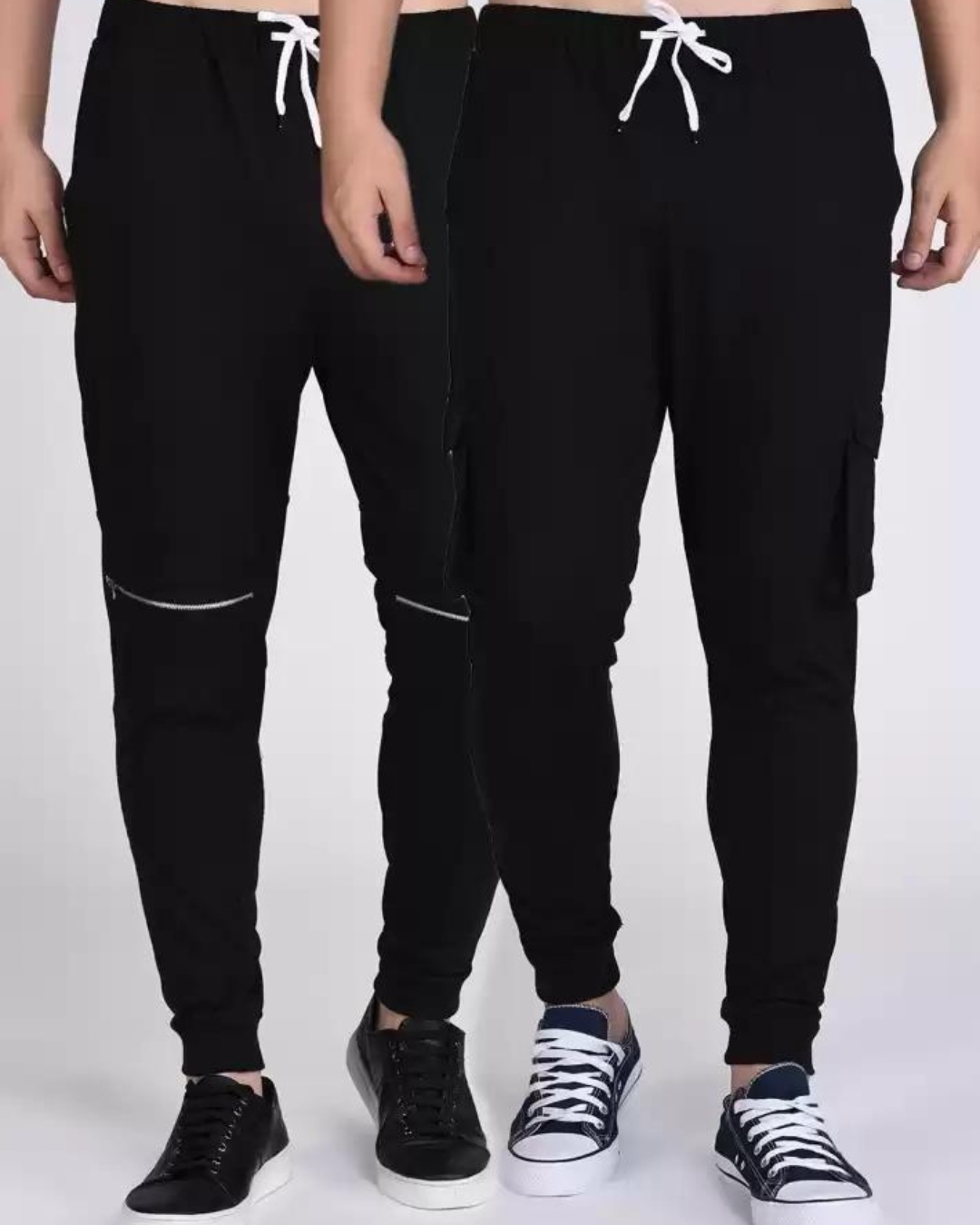 Buy Pack of 2 Men's Black Joggers Online at Bewakoof