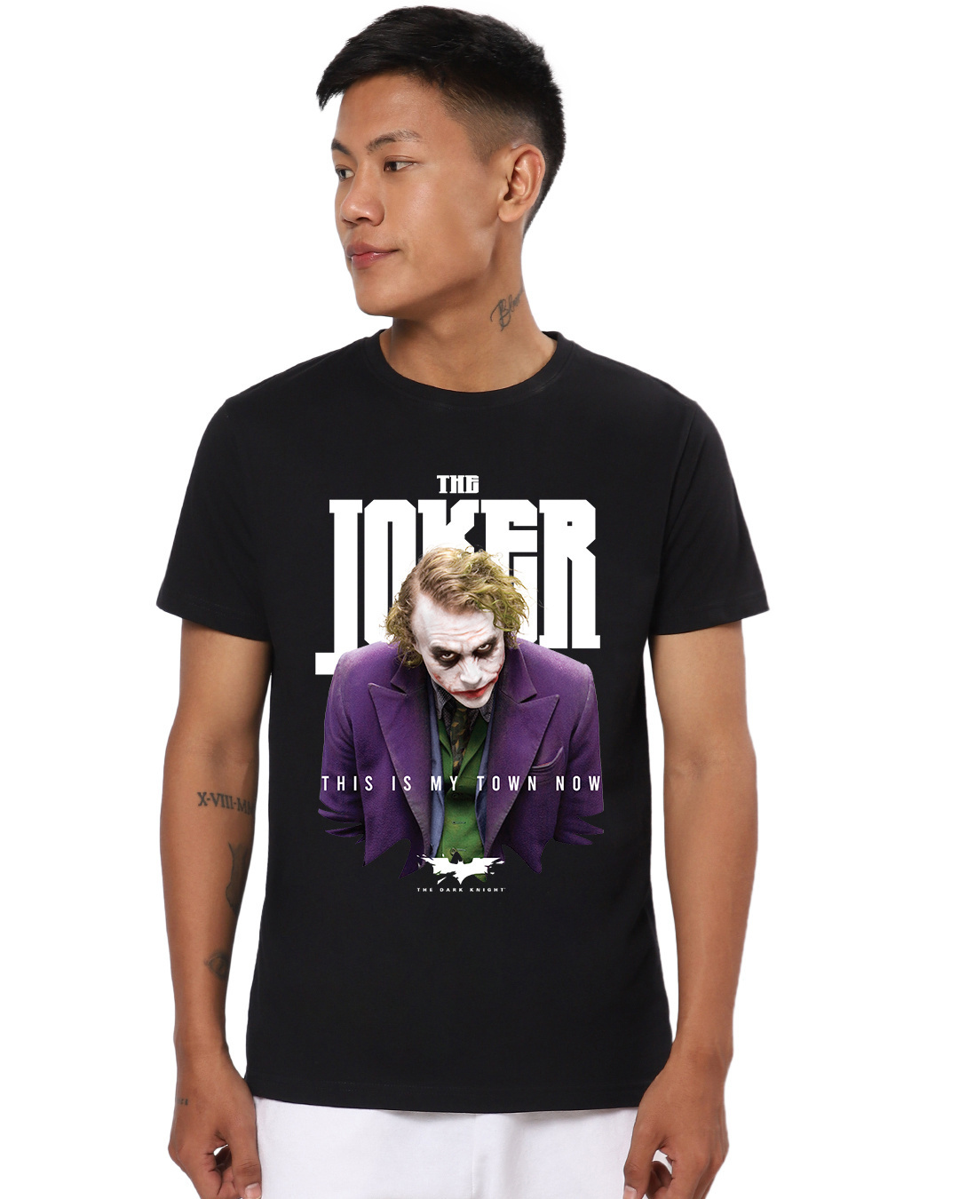 Shop Men's Black Joker's Town Graphic Printed T-shirt-Back