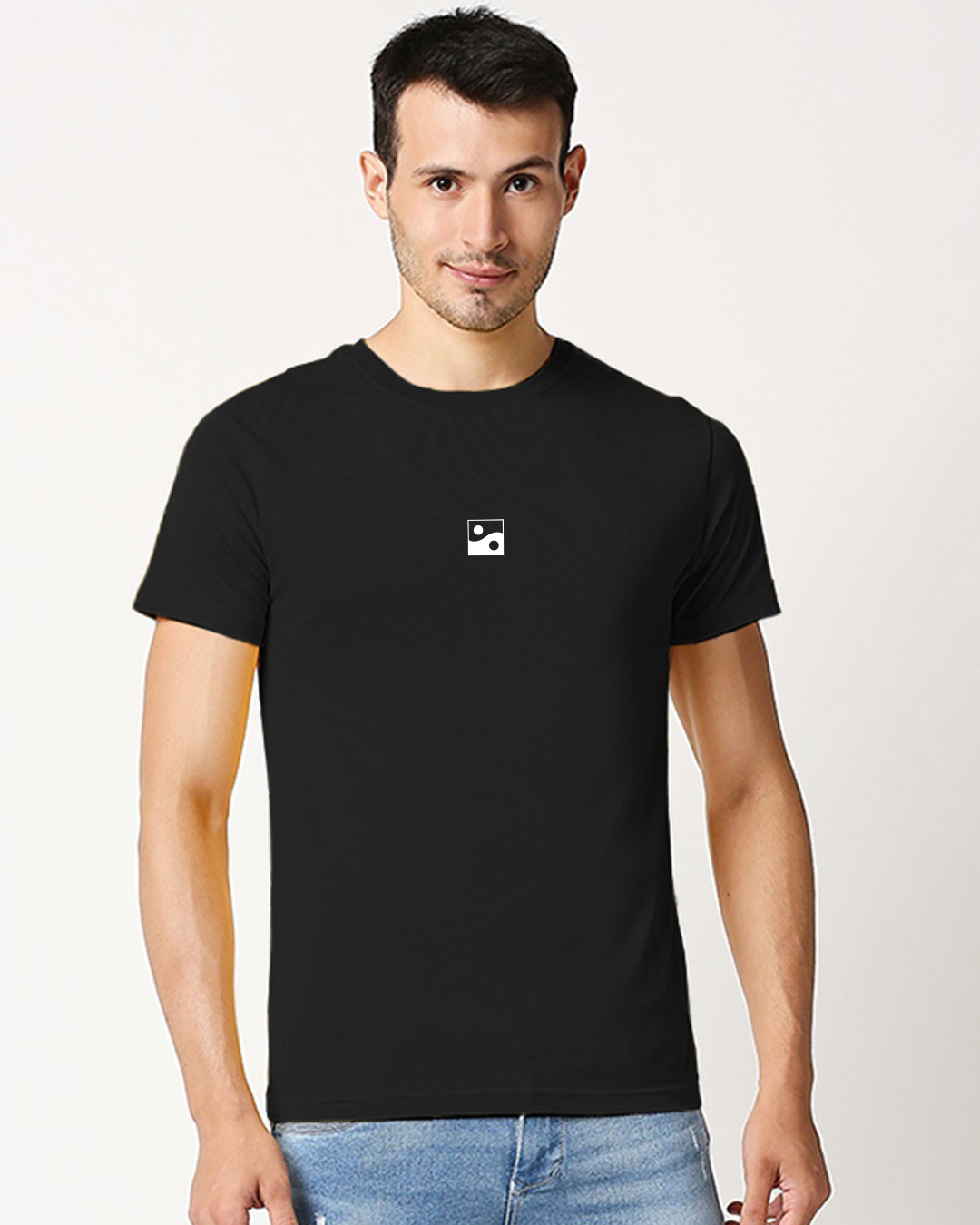 Shop Men's Black Karma Circles Typography T-shirt-Back