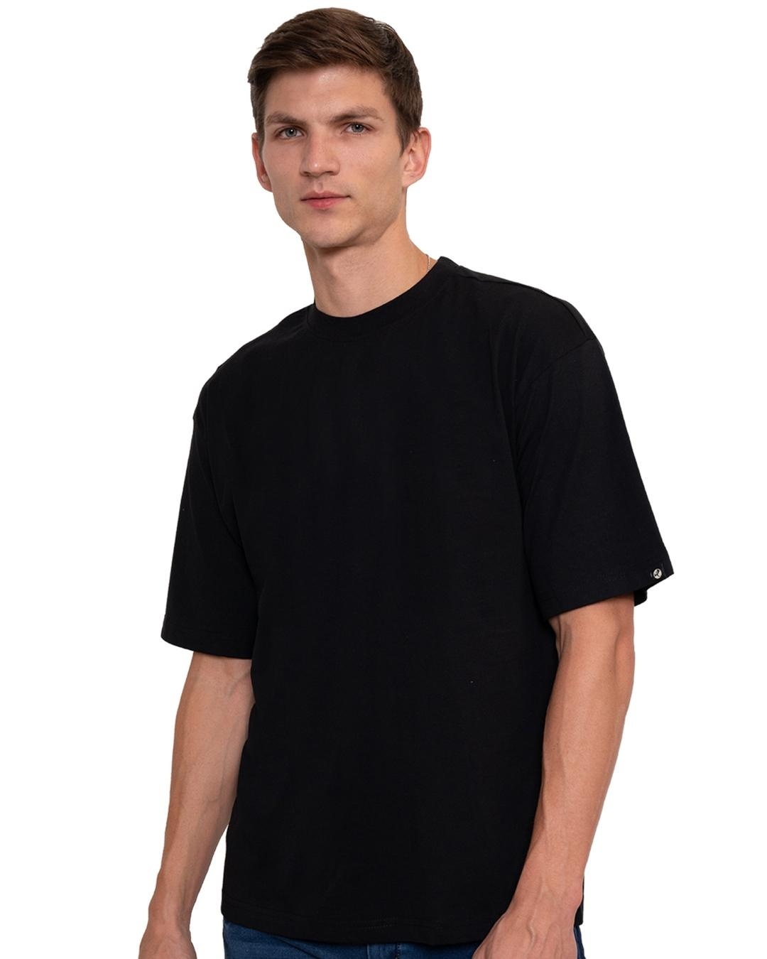 Shop Men's Black Kindness Is So Gangster Typography Oversized T-shirt-Back