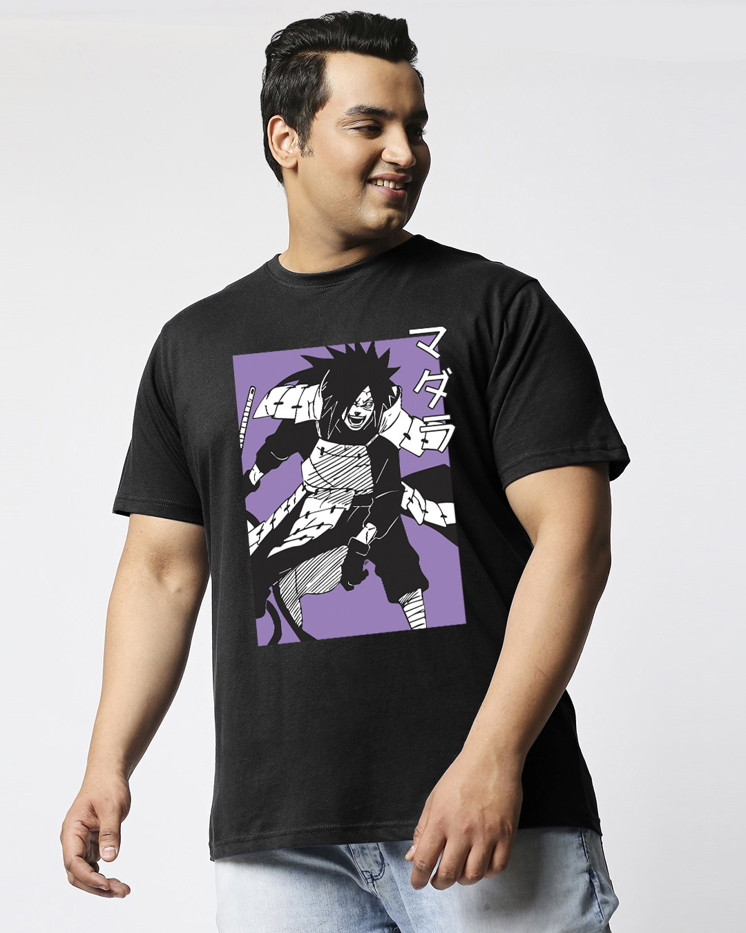 Buy Men's Black Madara Graphic Printed Plus Size T-shirt for Men Online ...