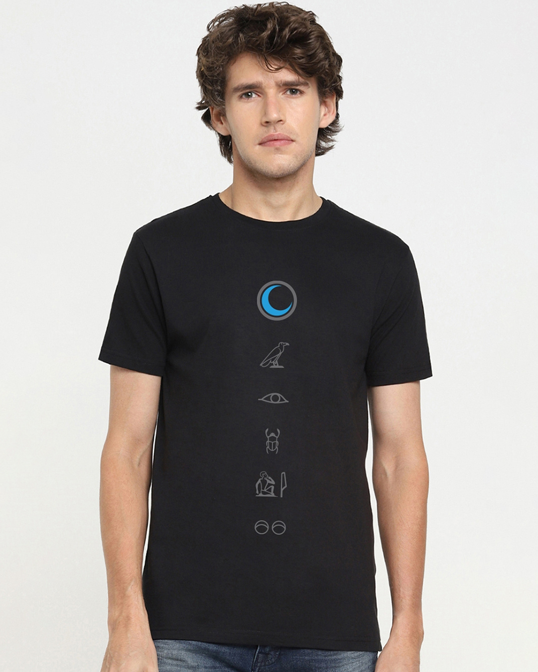 Shop Men's Black Marvel Moon Knight Graphic Printed T-shirt-Back