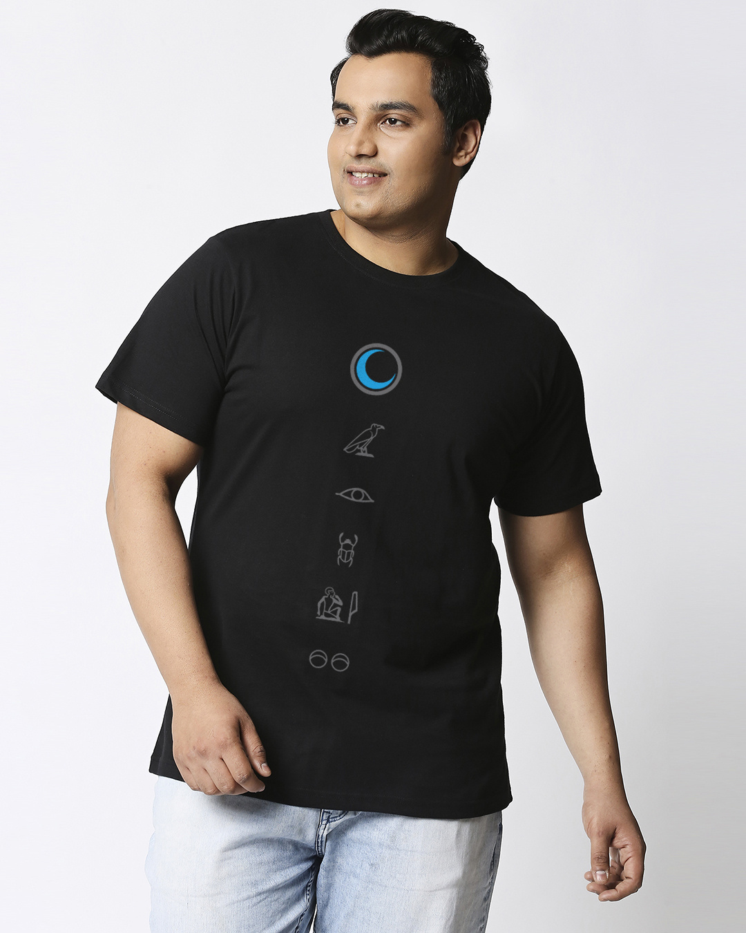 Shop Men's Black Marvel's Moon Knight Graphic Printed Plus Size T-shirt-Back