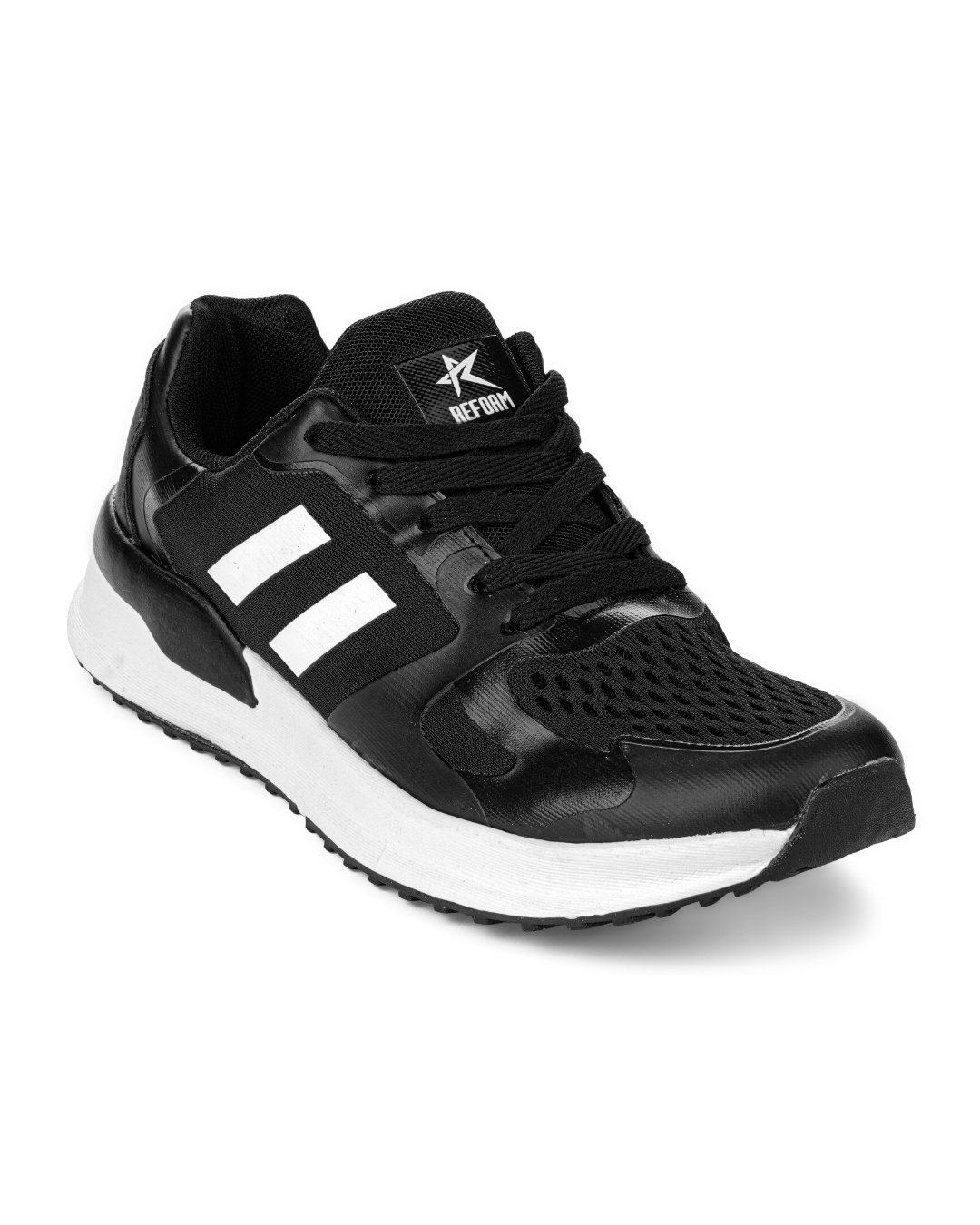 Buy Men's Black Mesh Sports Shoes Online in India at Bewakoof