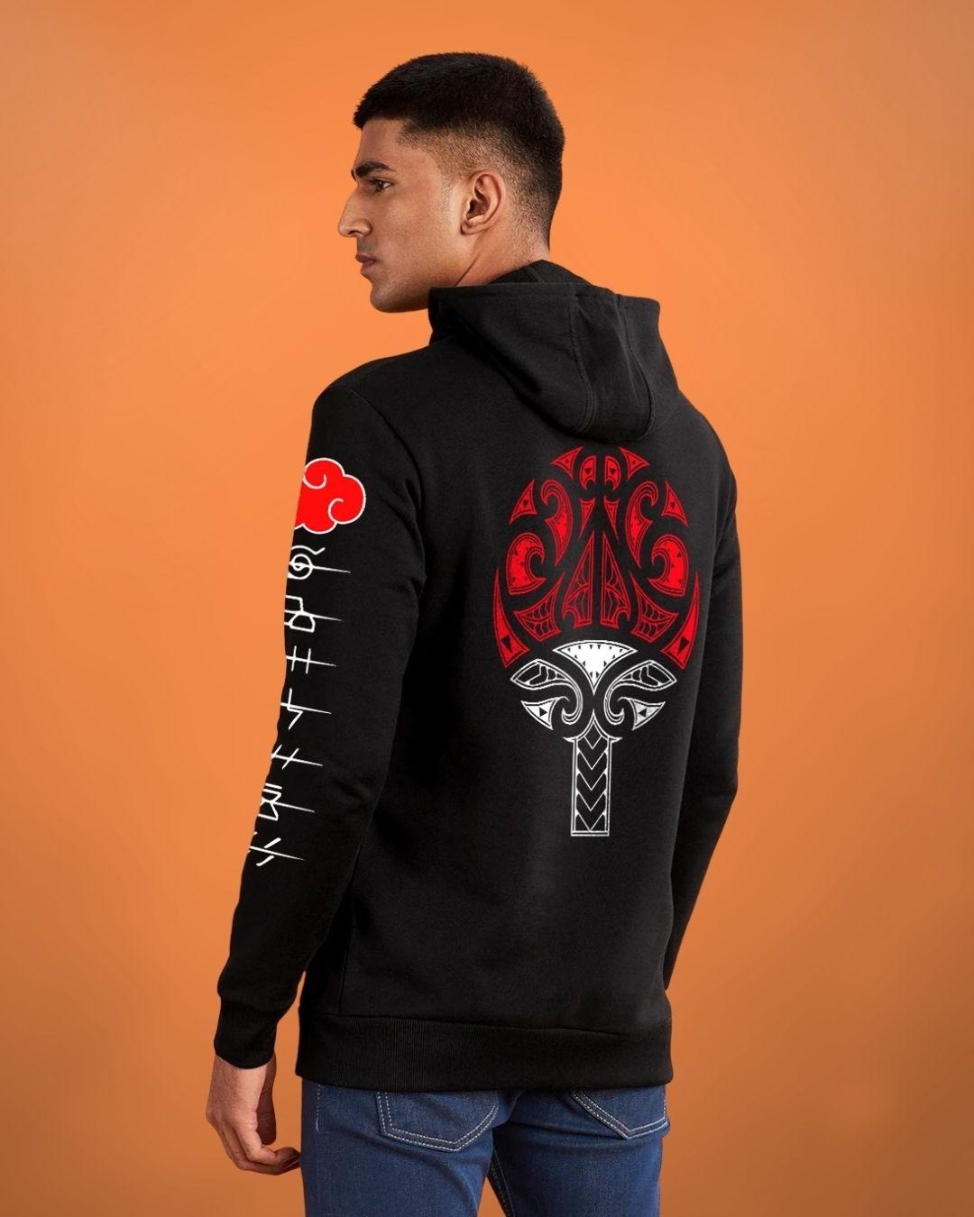 Buy Men's Black Naruto Akatsuki Printed Anime Hoodie for Men Online at  Bewakoof