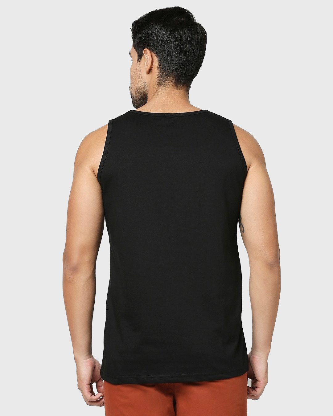 Shop Men's Black No Excuses Typography Vest-Back
