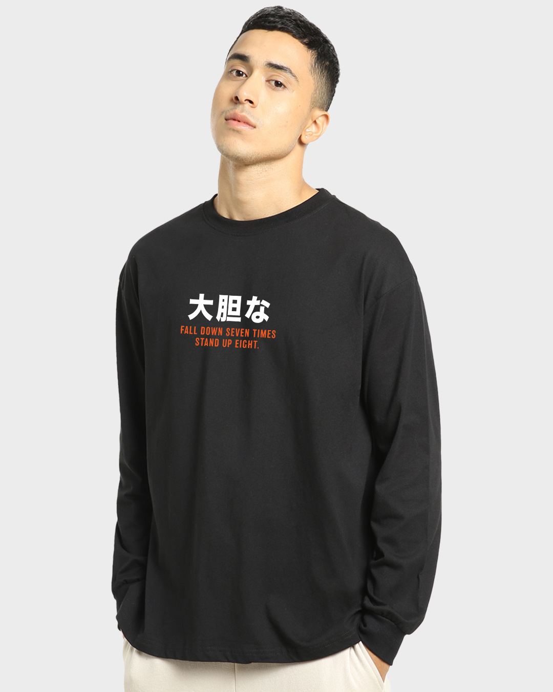 Shop Men's Black No Fear Graphic Printed Oversized T-shirt-Back