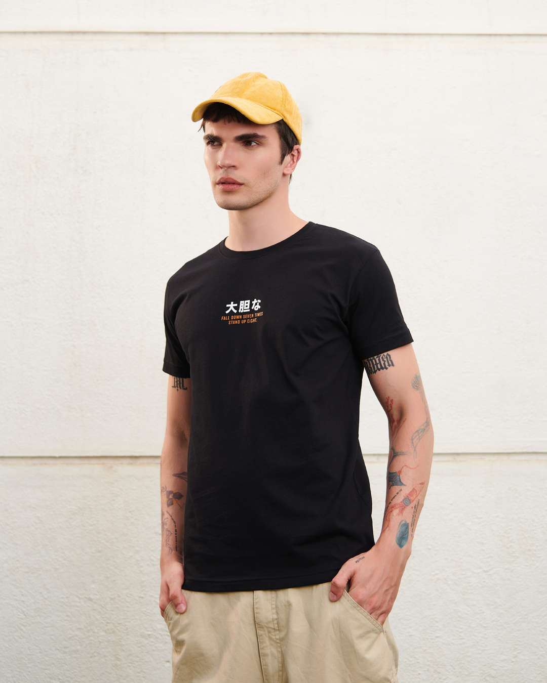 Shop Men's Black No Fear Graphic Printed T-shirt-Back