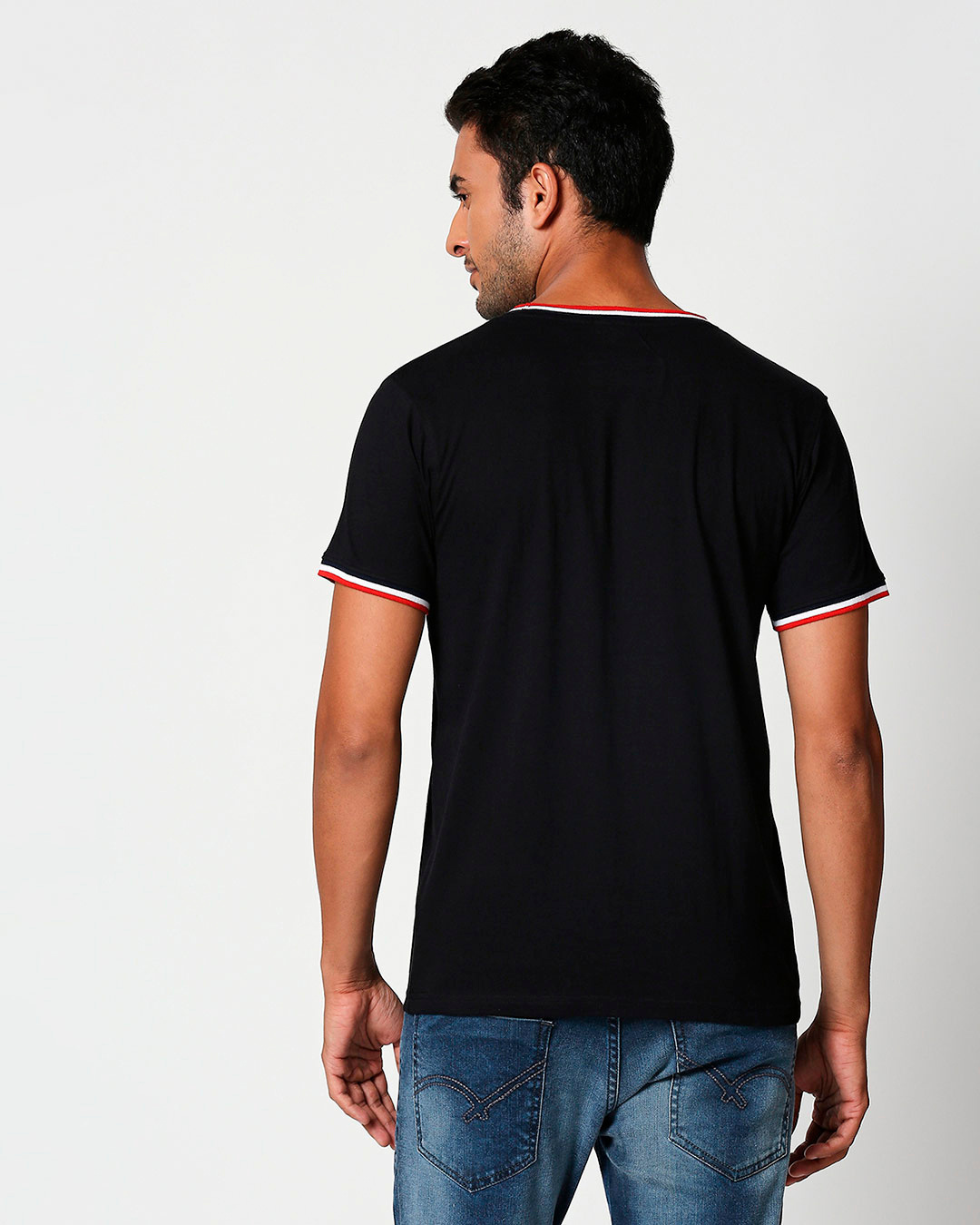Shop Men's Black One With The Universe Graphic Printed T-shirt-Back