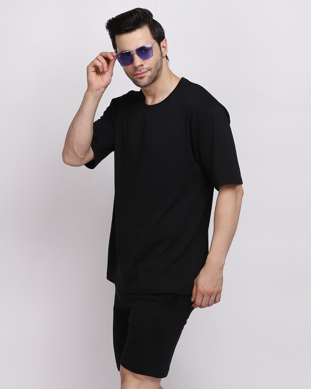 Shop Men's Black Oversized Co-ord Set-Back