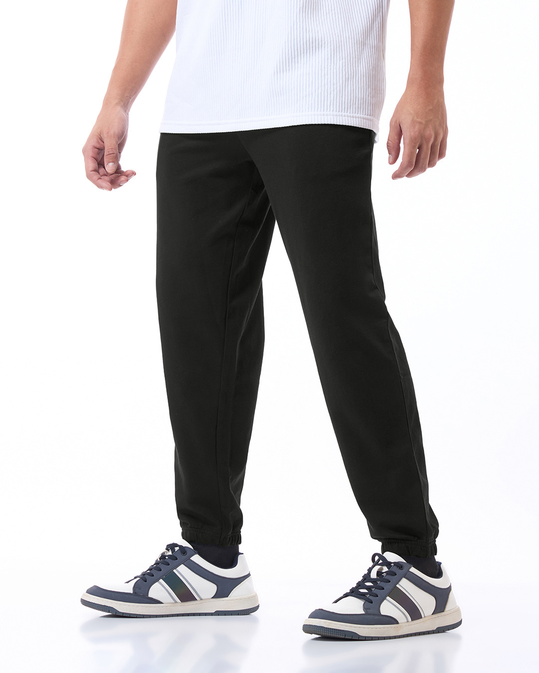 Shop Men's Black Oversized Joggers-Back