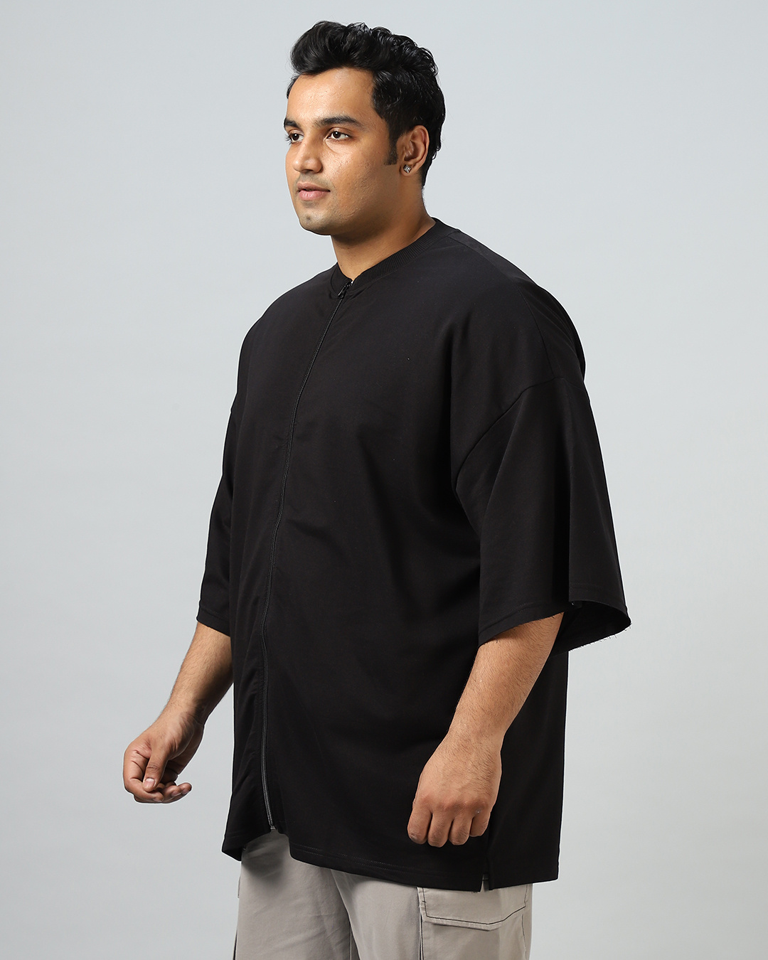 Men's Plus Size T-Shirt – Oversized Black White