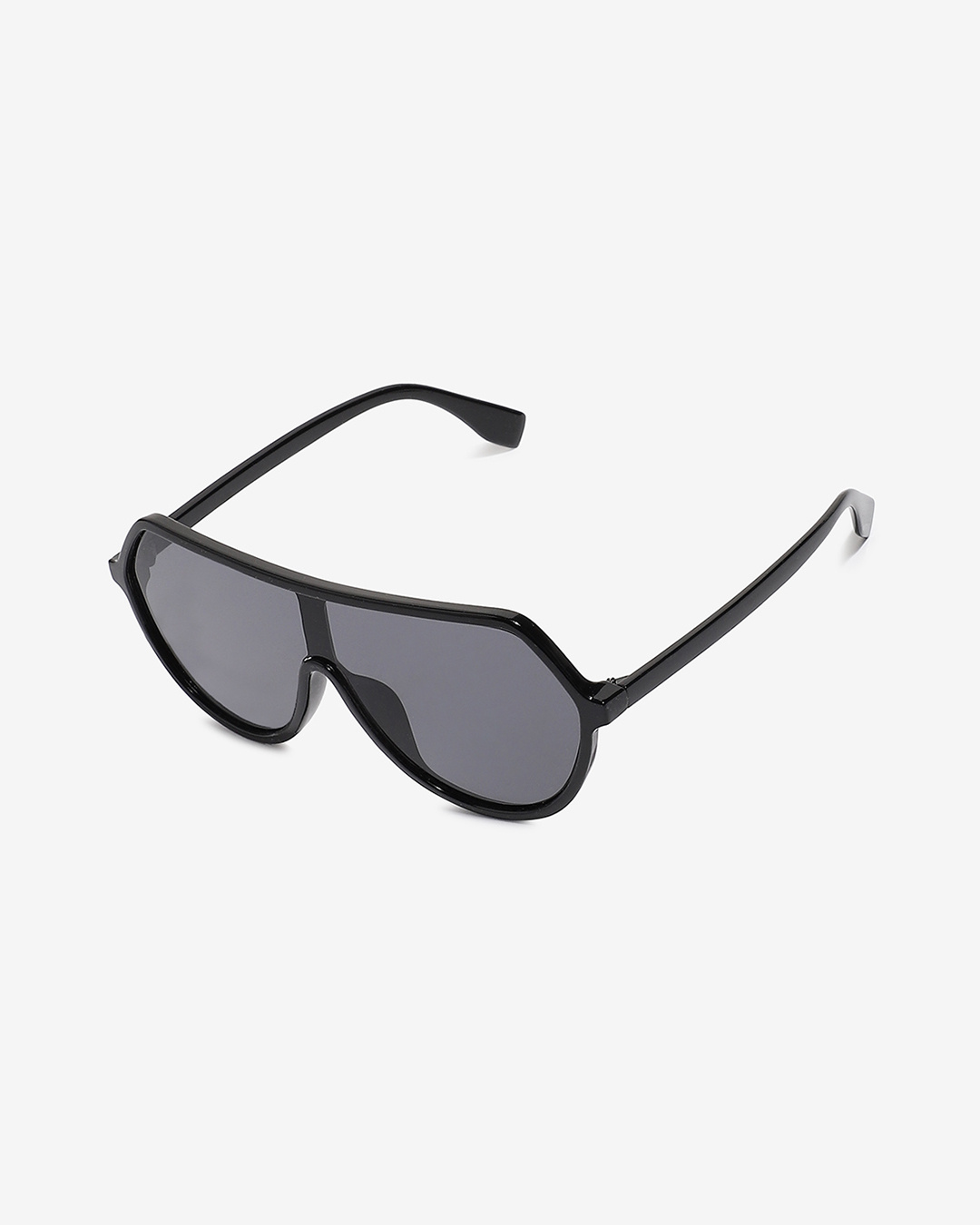 Shop Men's Black Oversized Polarised Lens Full Rim Sunglasses-Back
