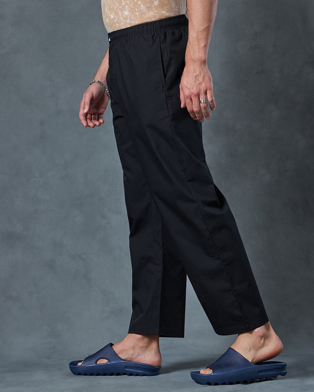 Shop Men's Black Oversized Pyjamas-Back