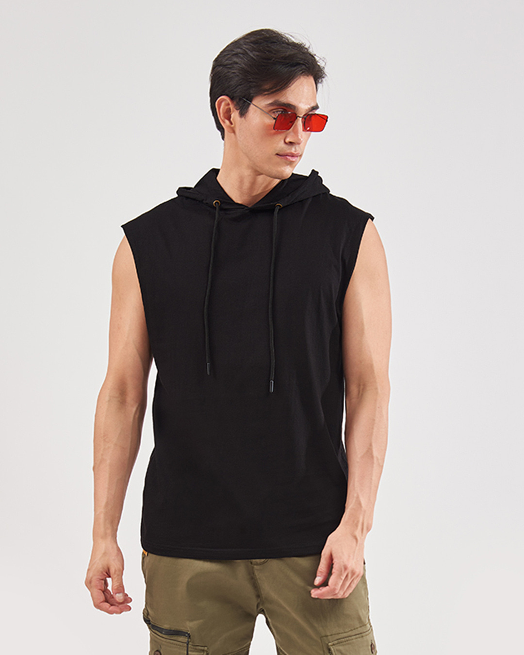 Buy Men's Black Oversized Vest Online At Bewakoof