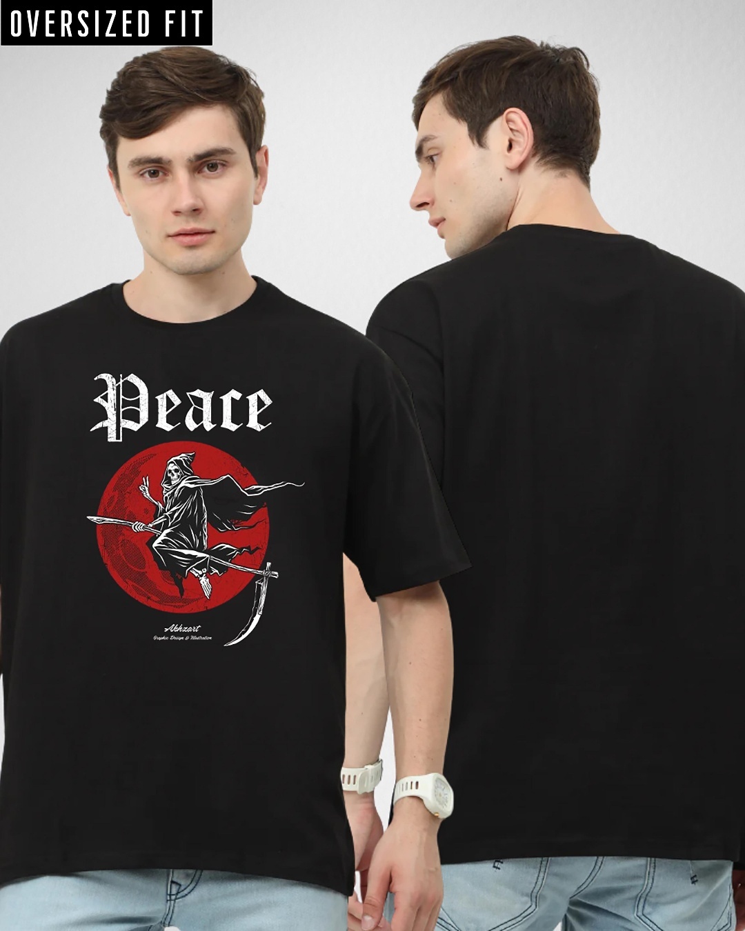 Xlarge Burning Peace Match Tee (Black)