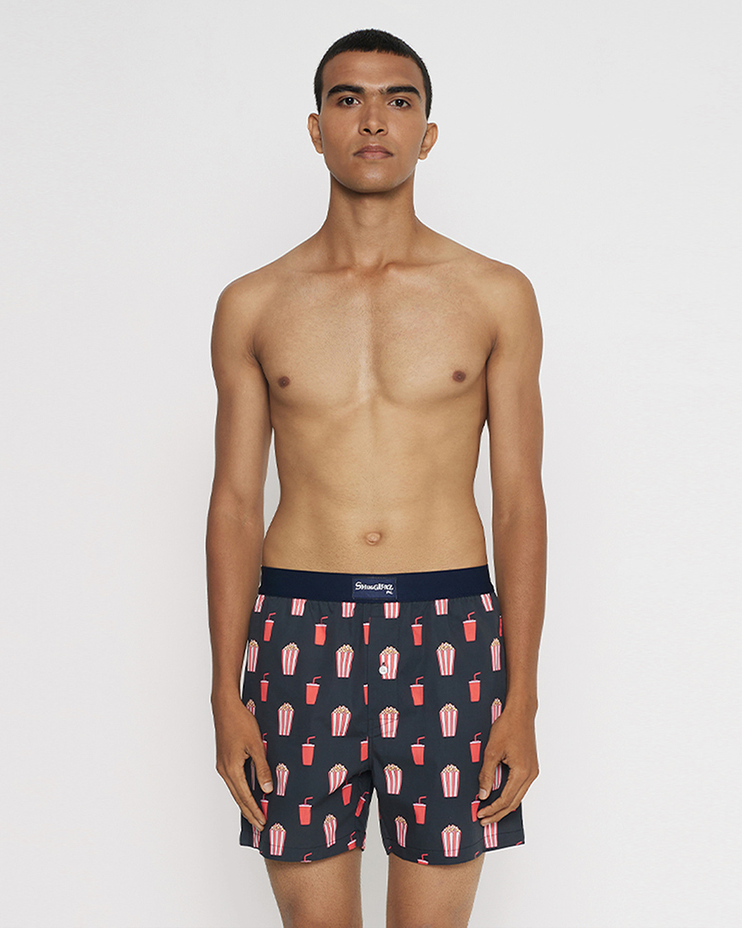 Buy Men's Black Pop & Fizz Printed Boxers Online in India at Bewakoof