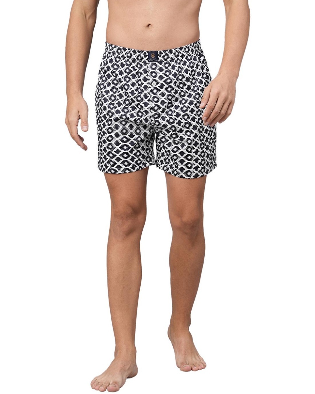 Buy Men's Black Printed Relaxed Fit Boxers Online in India at Bewakoof