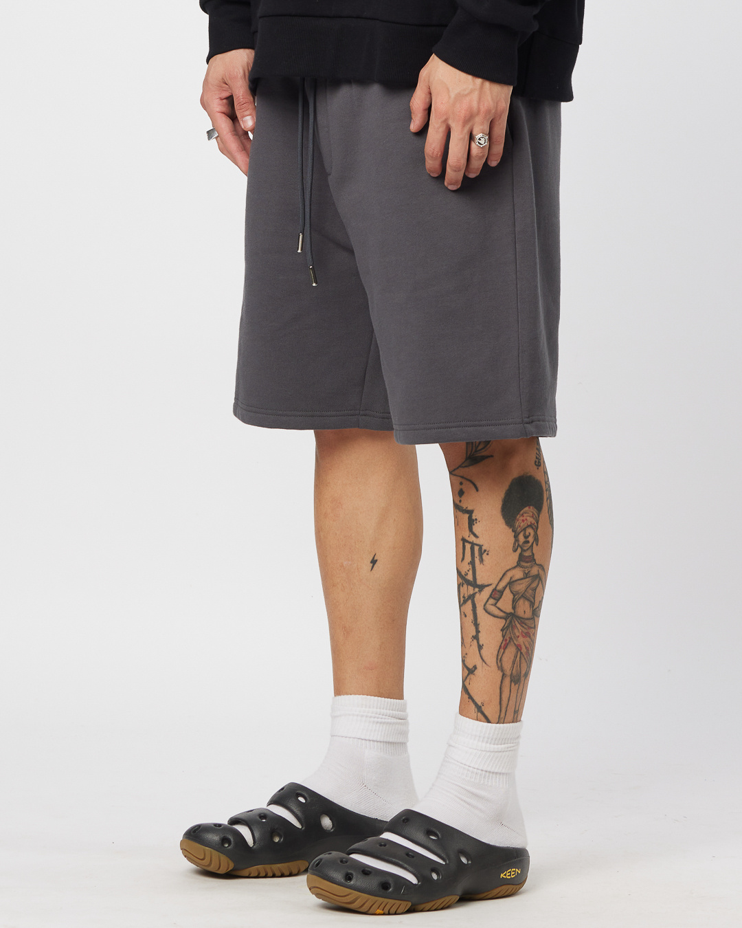 Black Regular Fit Shorts For Men By Being Human Clothing