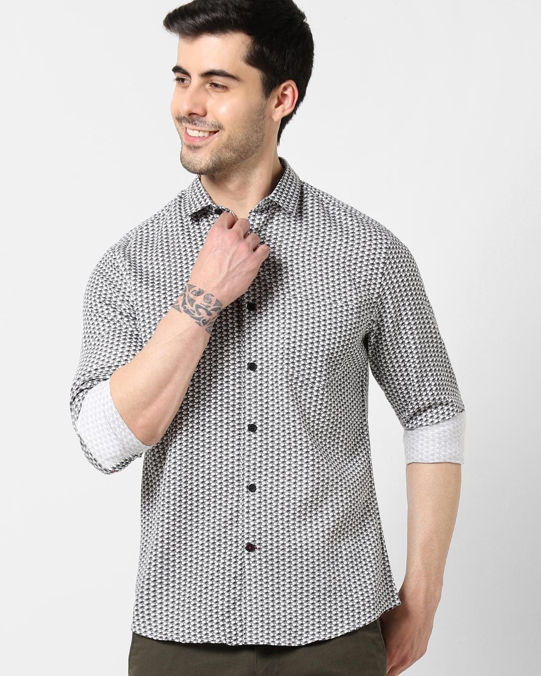 Buy Men's Black All Over Printed Shirt Online at Bewakoof