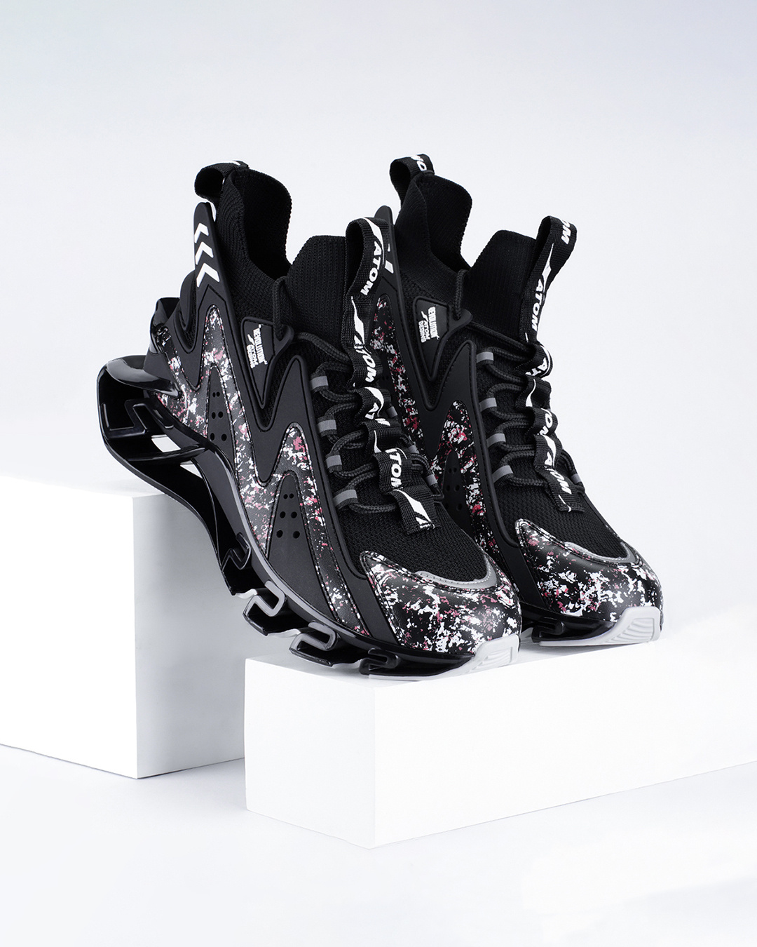 Dna Print Pattern Black Sneaker Shoes For Men Women main image 1