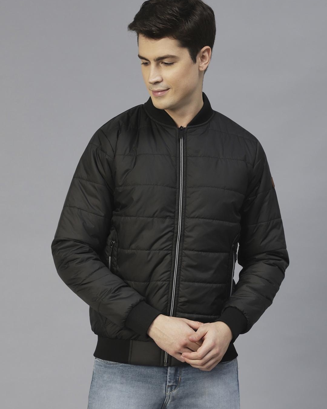 Buy Men's Black Puffer Jacket Online at Bewakoof