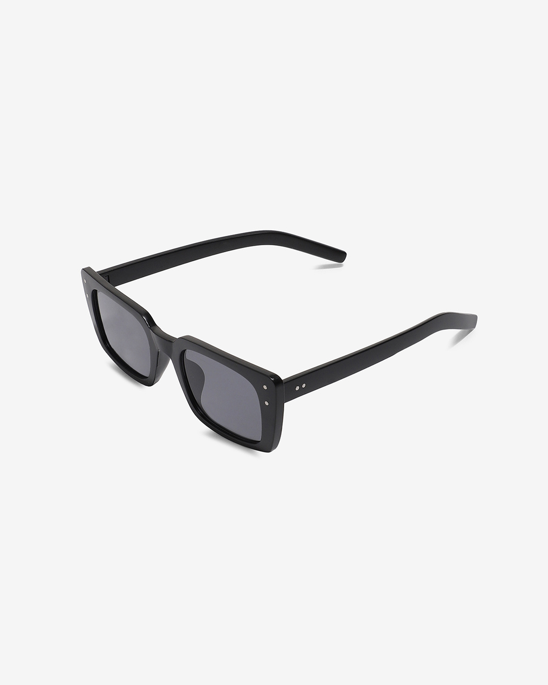 Shop Men's Black Rectangle Polarised Lens Sunglasses-Back