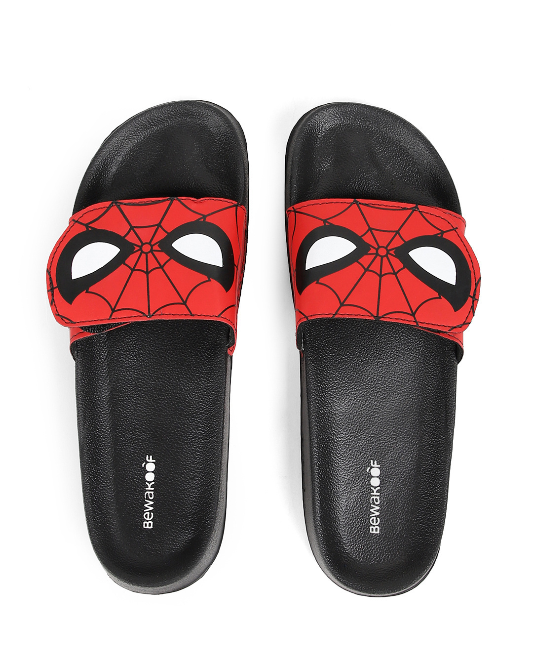 Shop Men's Black & Red Spider Man Printed Slider-Back