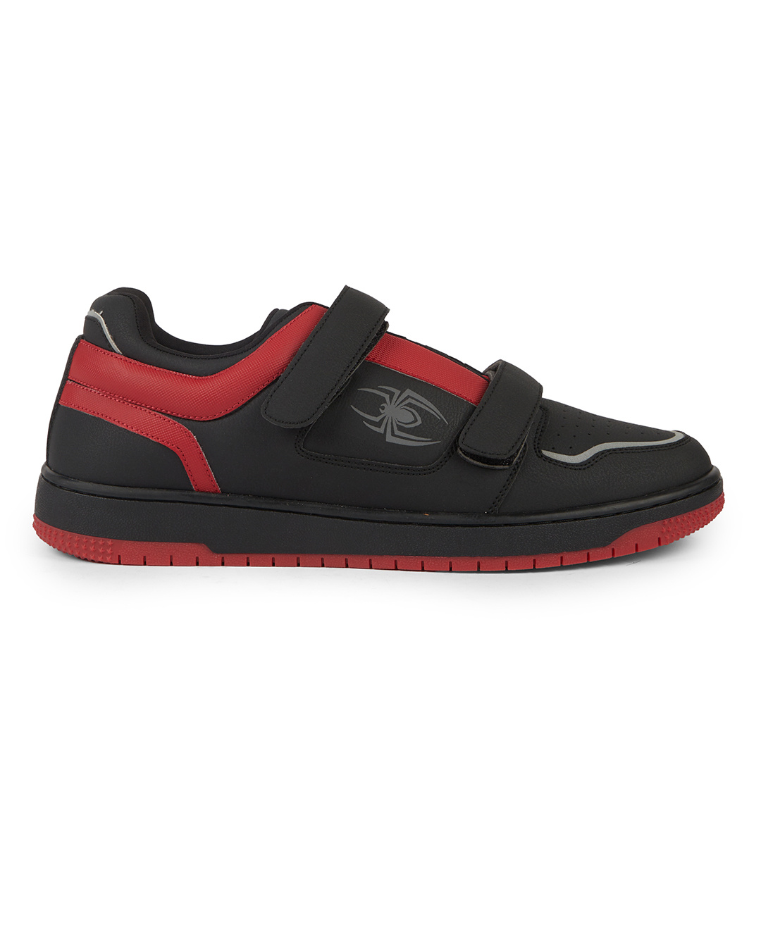 Shop Men's Black & Red Spider-Verse Color Block Low-Top Sneakers-Back