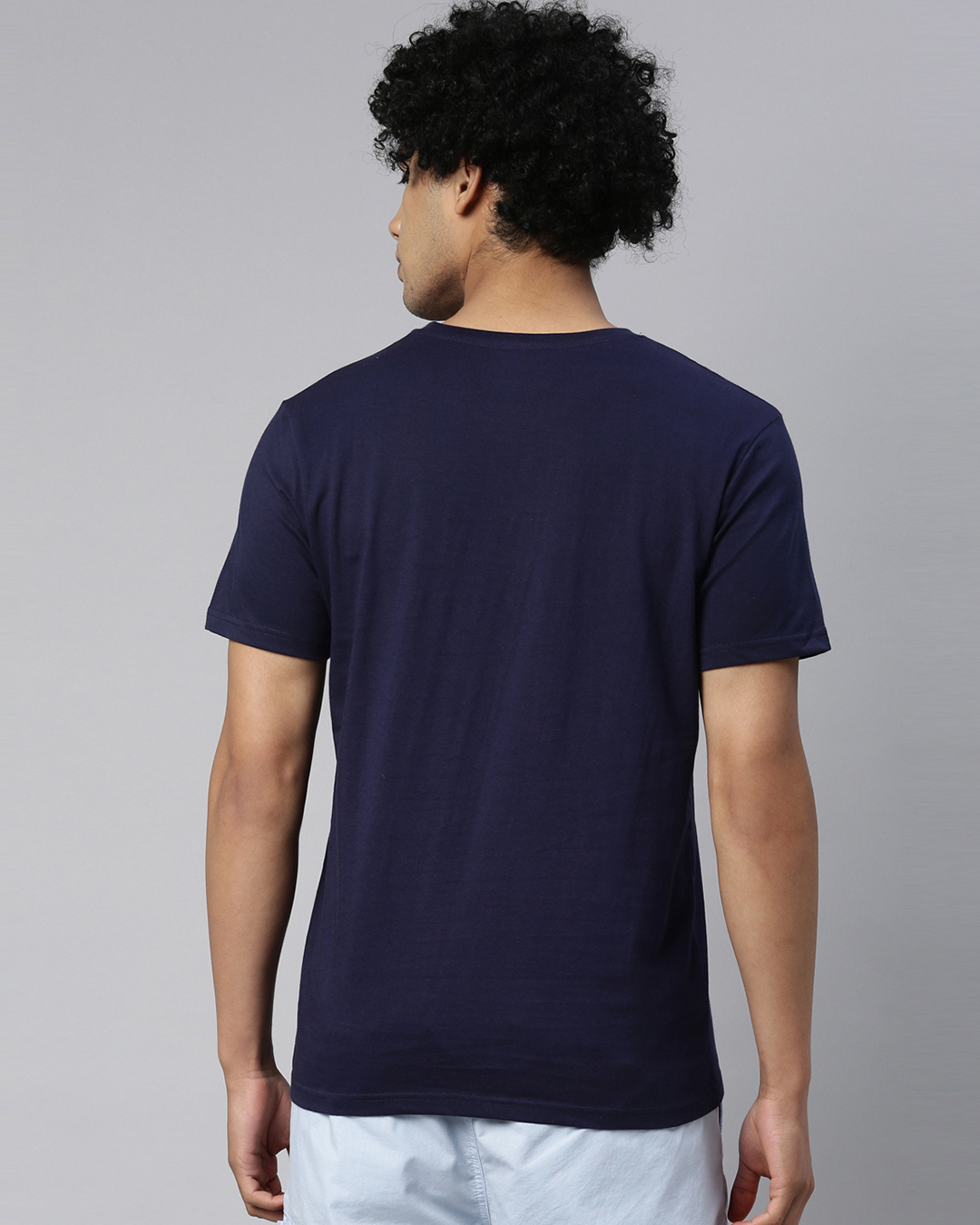 Shop Men's Black Regular Fit Printed T-shirt-Back