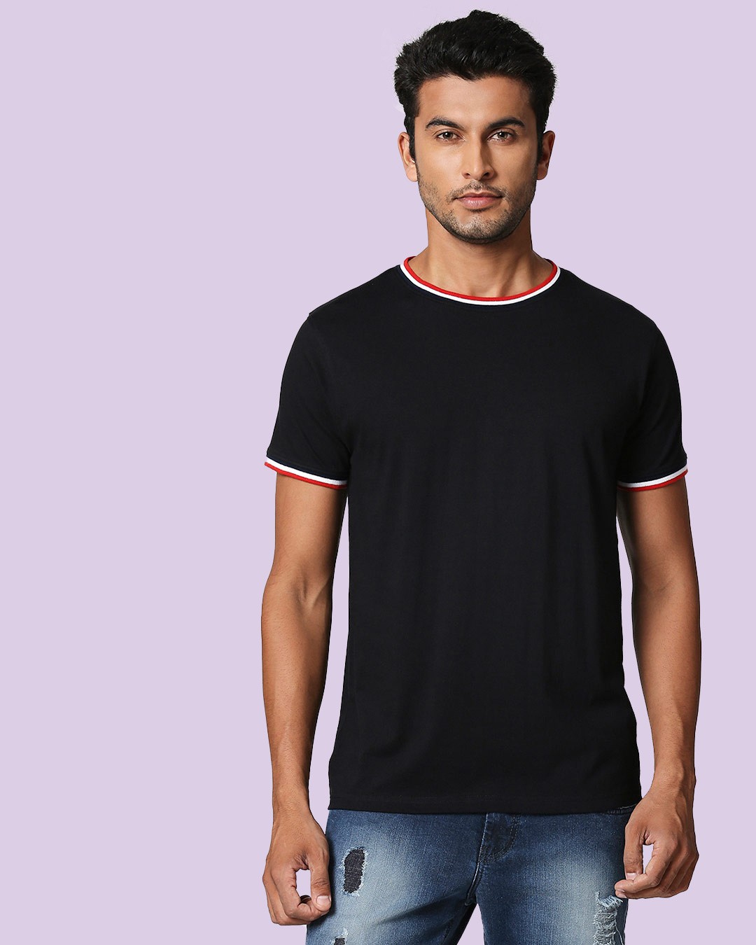 Buy Men's Black T-shirt Online at Bewakoof