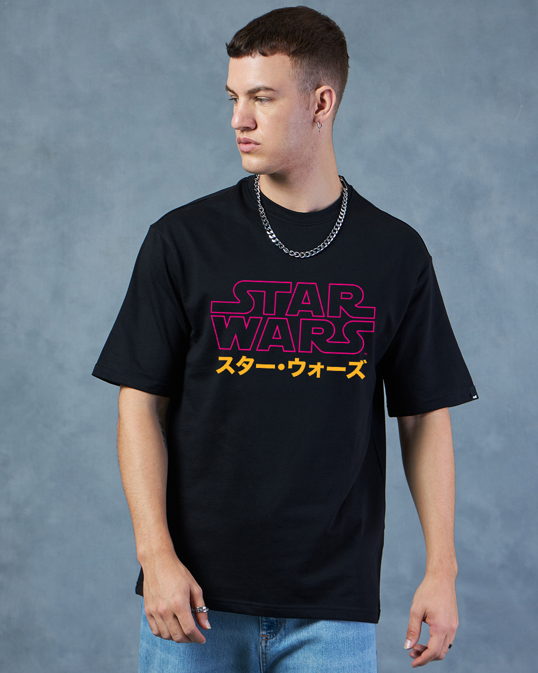 Shop Men's Black Return of Jedi Graphic Printed Oversized T-shirt-Back