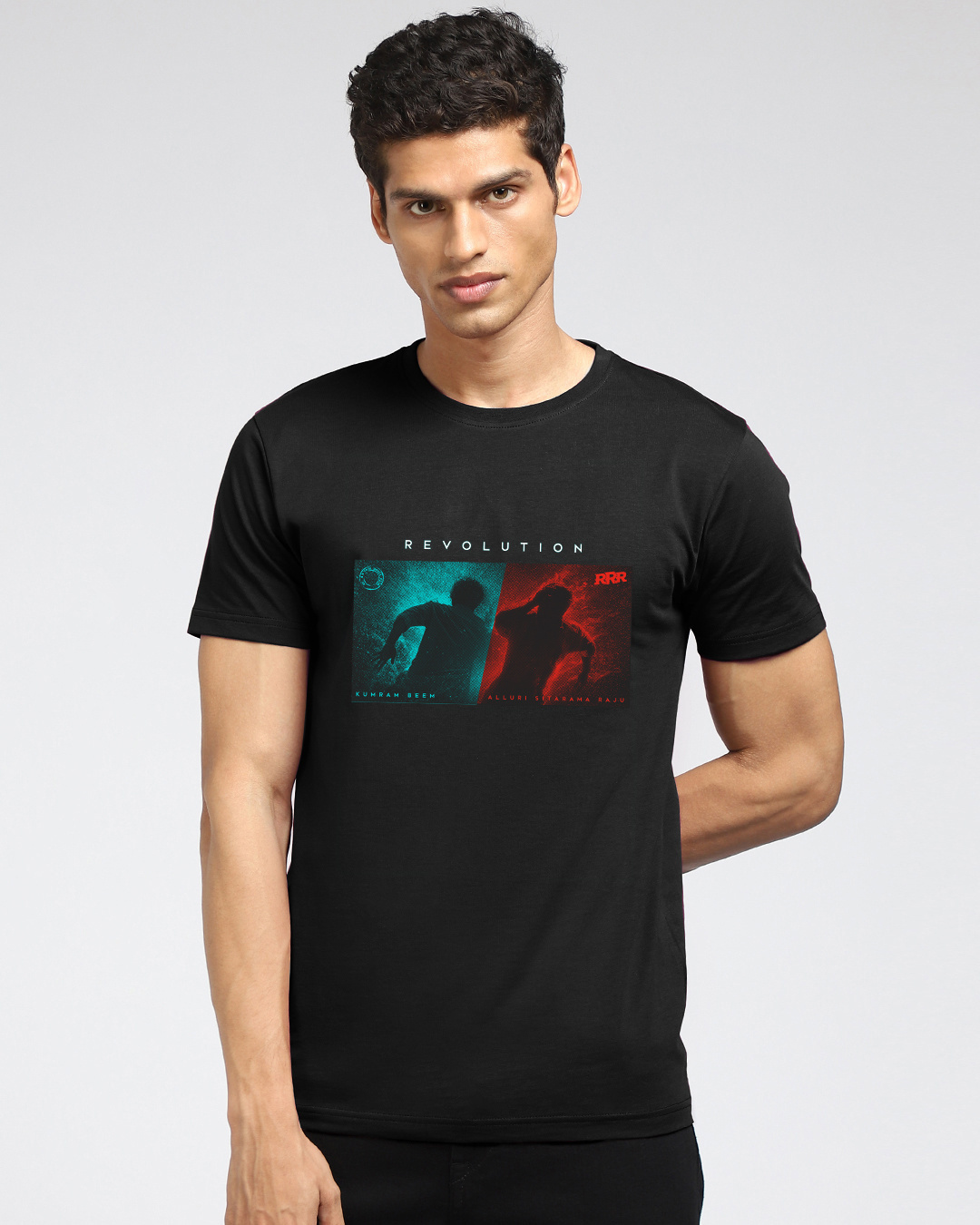 Shop Men's Black RRR Revolution Printed T-shirt-Back