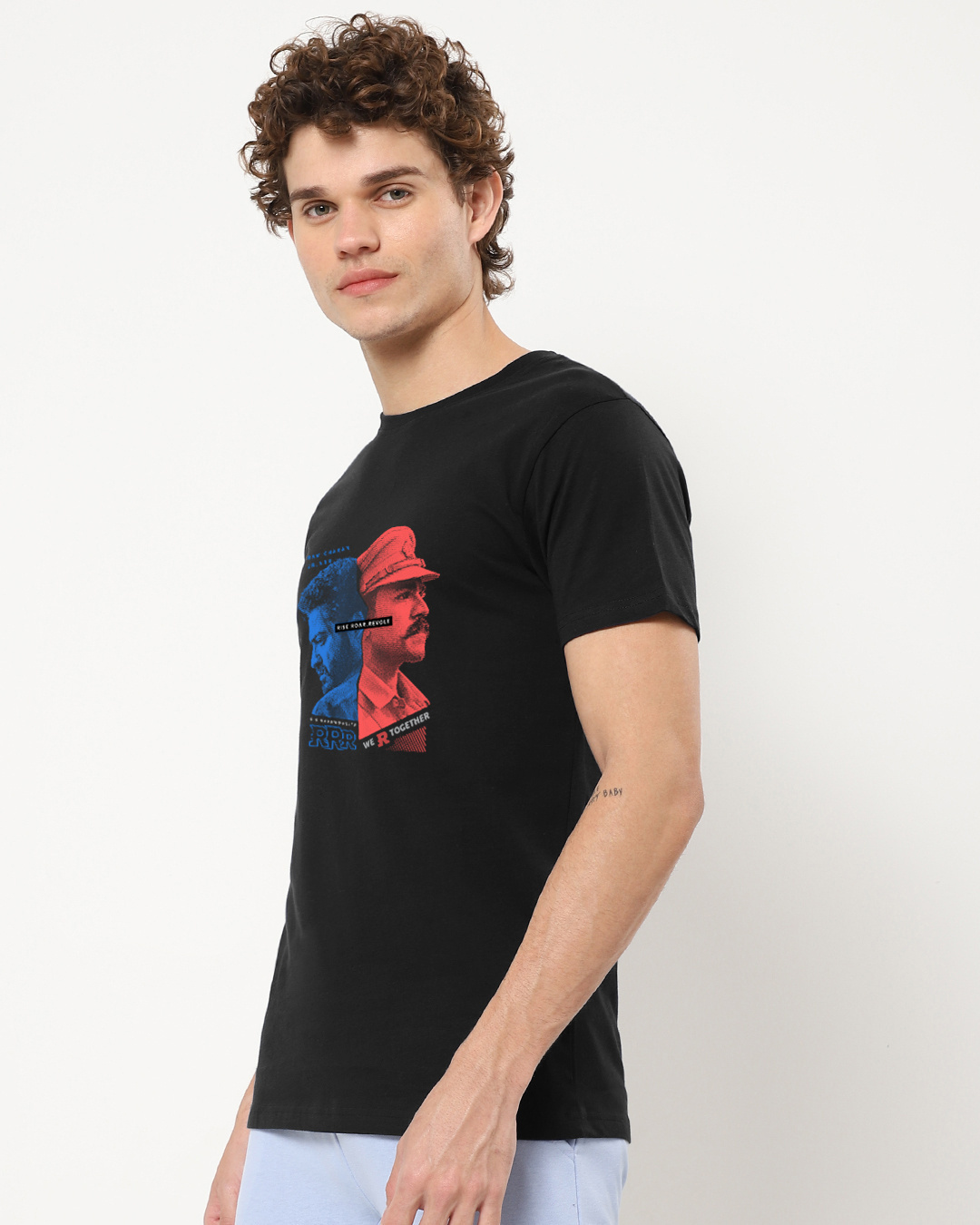 Shop Men's Black RRR Together Printed T-shirt-Back
