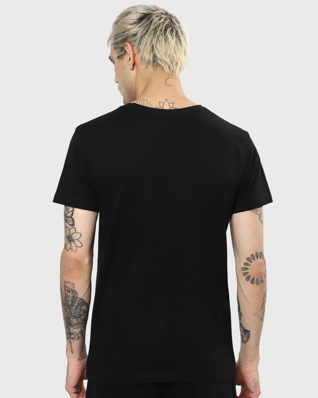 Shop Men's Black Second Player Graphic Printed T-shirt-Back