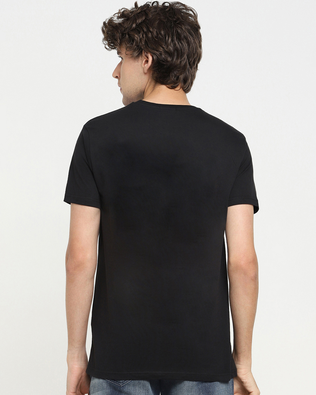 Shop Men's Black Sharif Typography T-shirt-Back