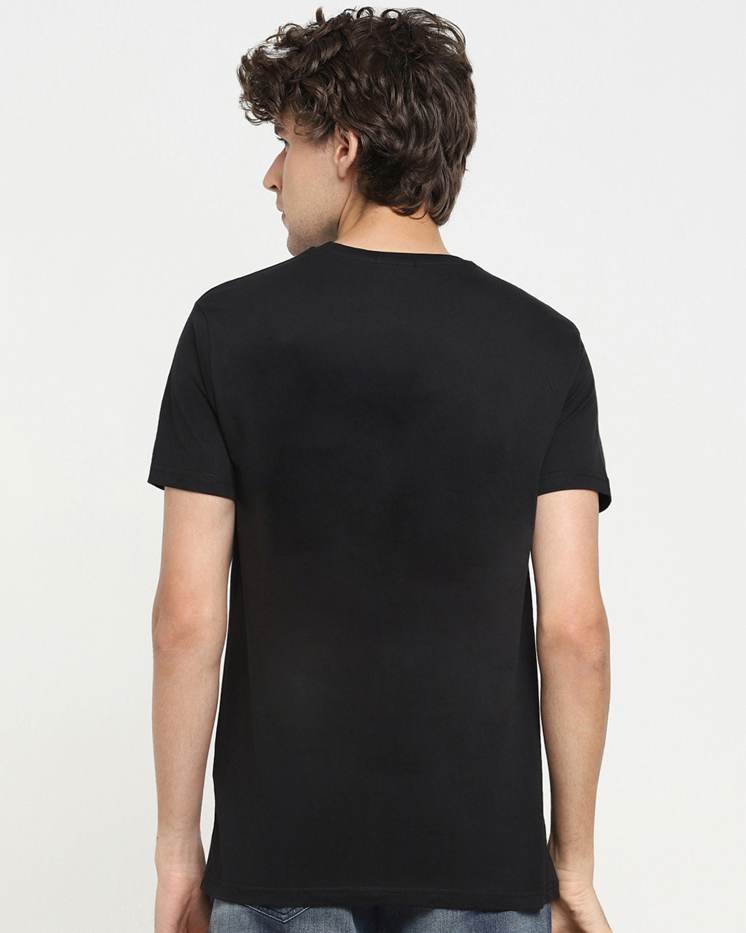 Shop Men's Black Shield Face Graphic Printed T-shirt-Back