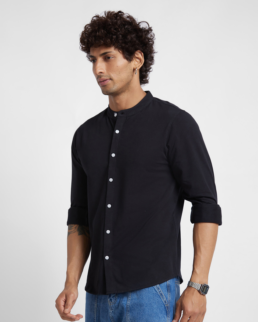 Buy Men's Black Shirt Online at Bewakoof