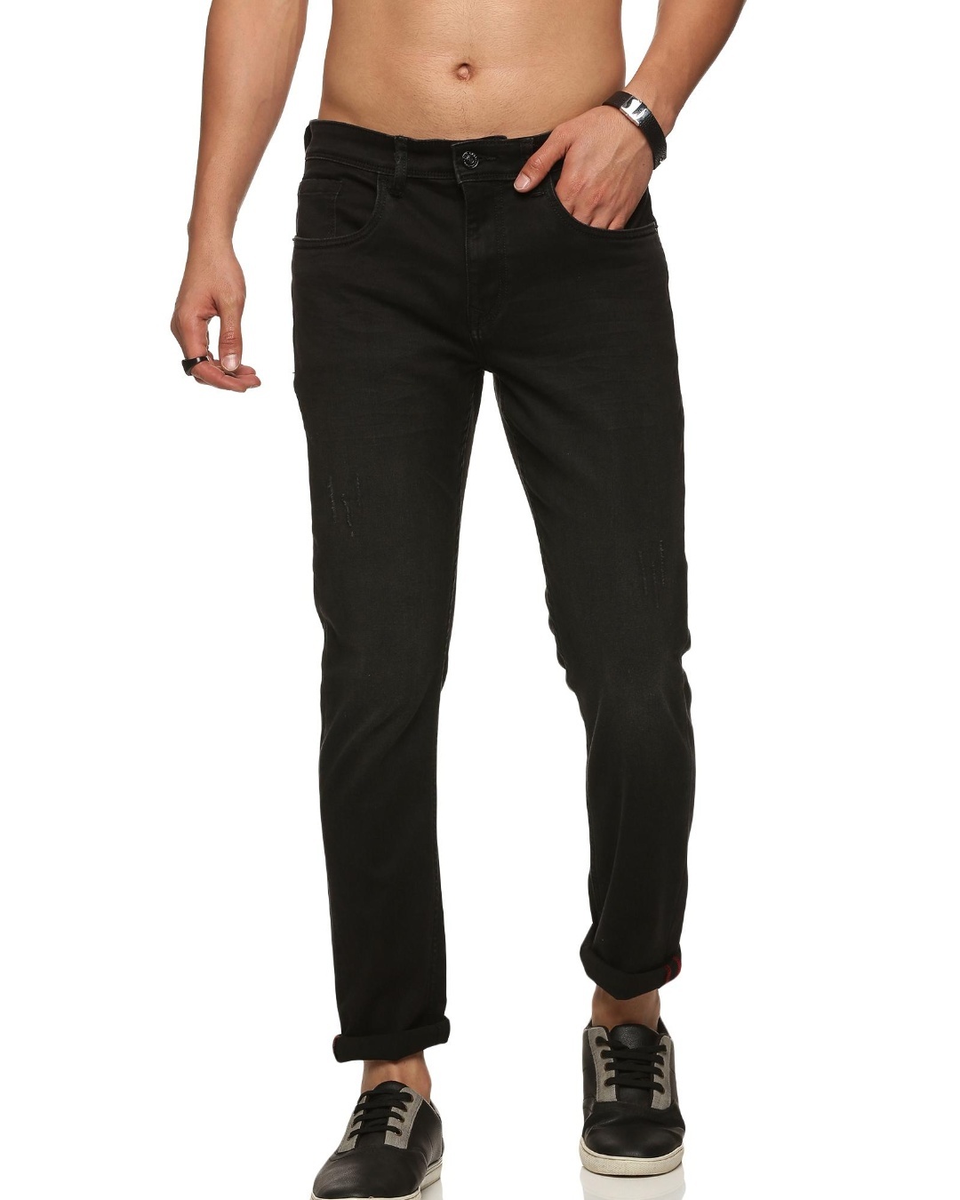 Buy Men's Black Skinny Fit Jeans Online at Bewakoof