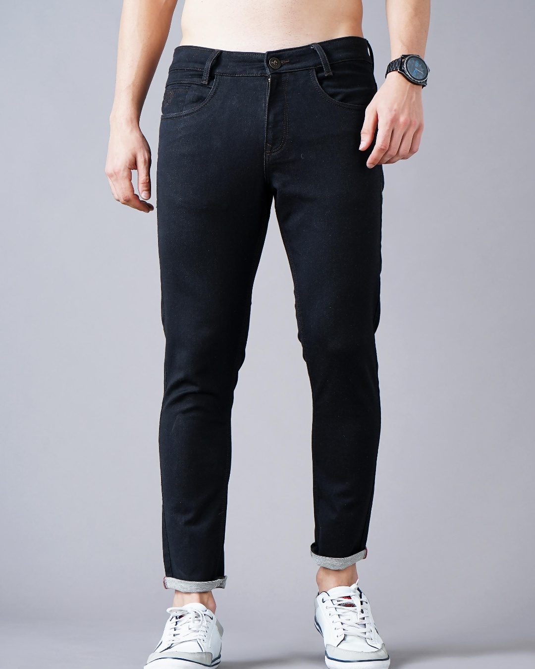 Buy Men's Black Skinny Fit Jeans Online at Bewakoof