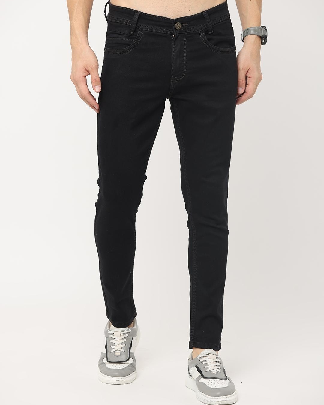 Buy Men's Black Skinny Fit Jeans Online at Bewakoof