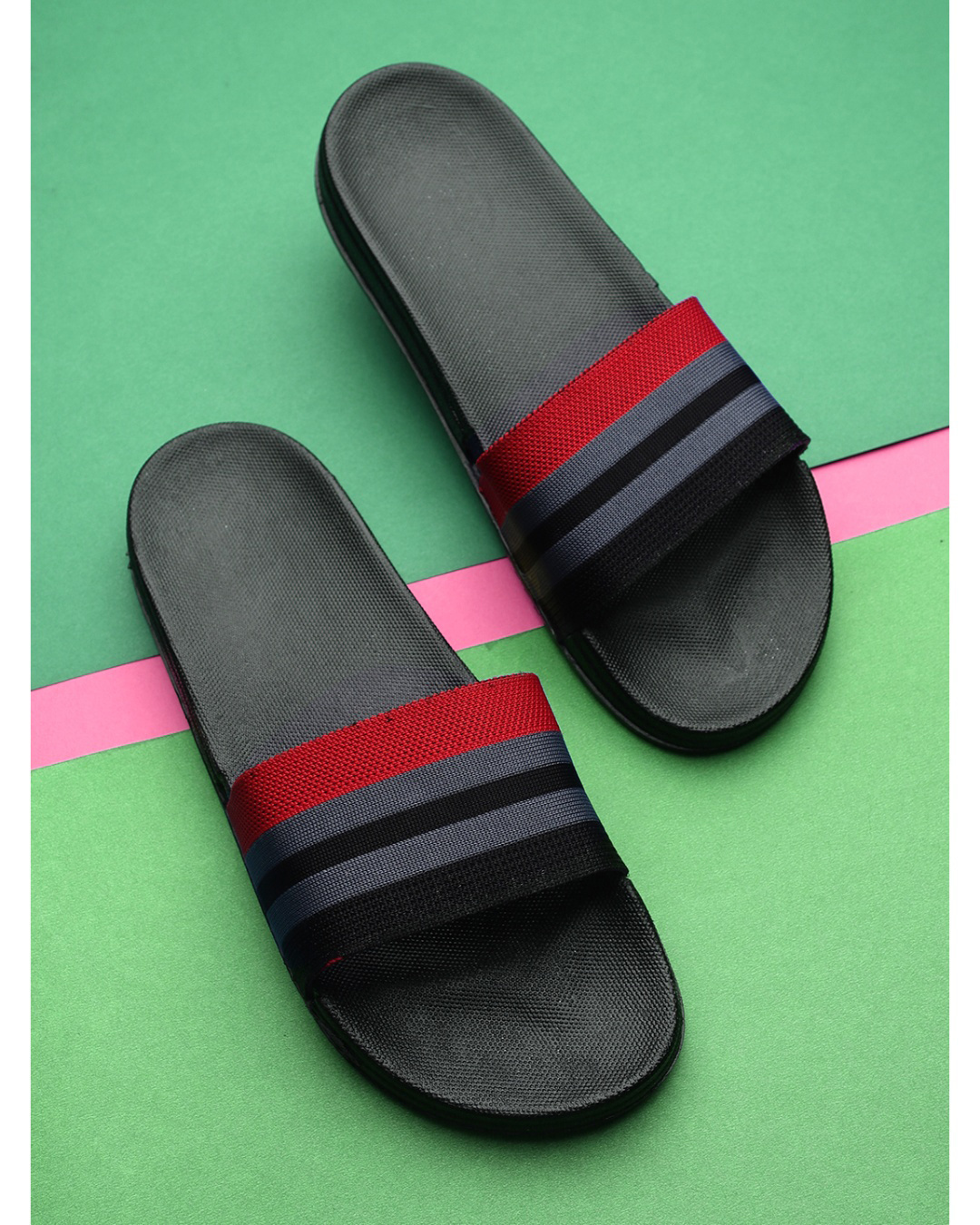 Buy Men's Black Sliders Online in India at Bewakoof