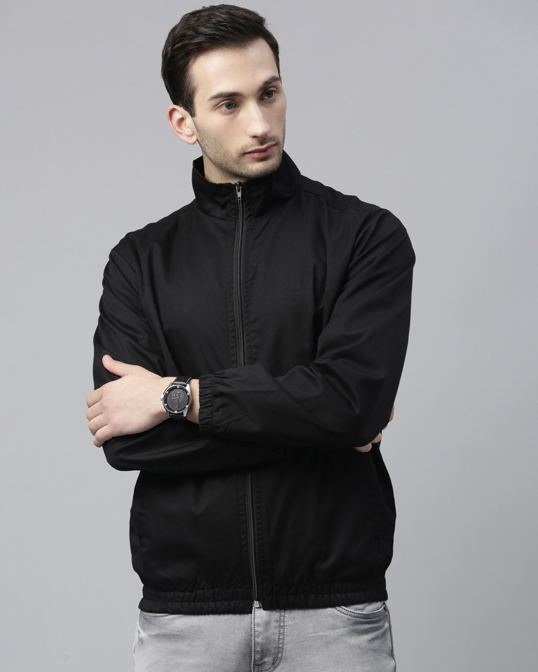 Buy Men's Black Slim Fit Casual Jacket for Men Black Online at Bewakoof