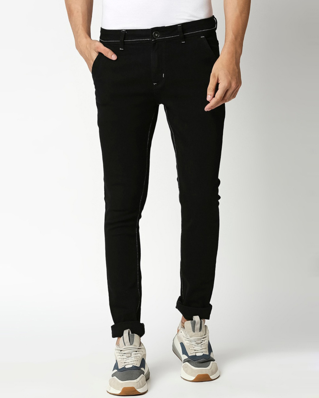 Buy Men's Black Slim Fit Jeans for Men Black Online at Bewakoof