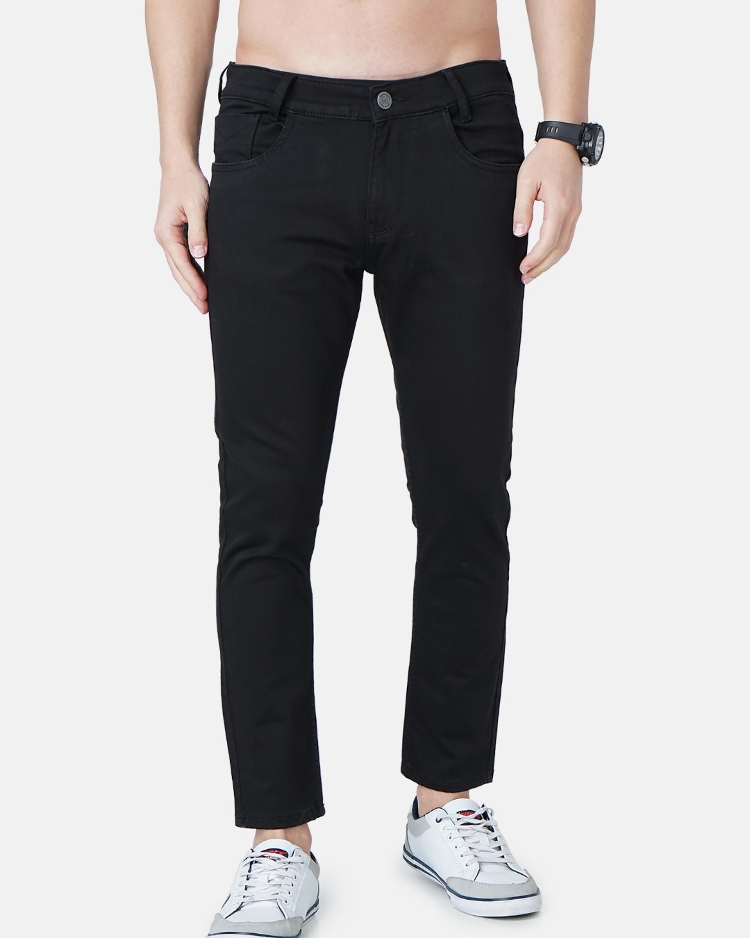 Buy Men's Black Slim Fit Jeans Online at Bewakoof